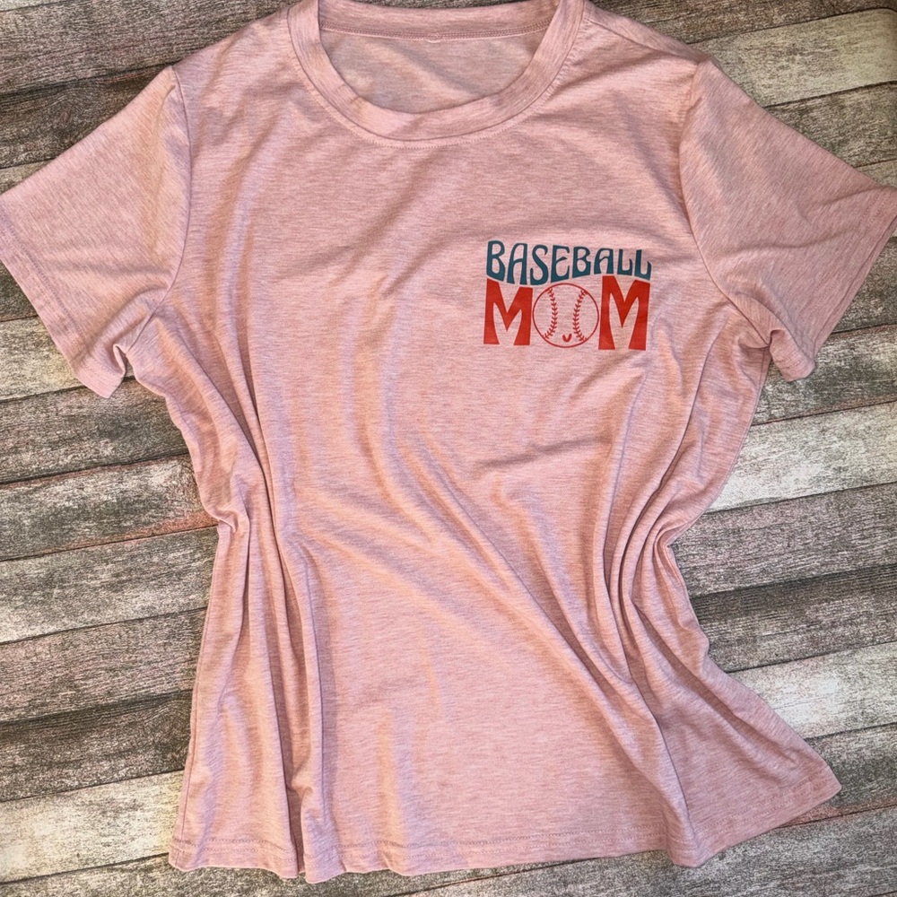 Baseball Mom Pink T-Shirt